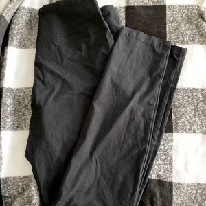 Pull-on skinny leg slacks with tummy panel